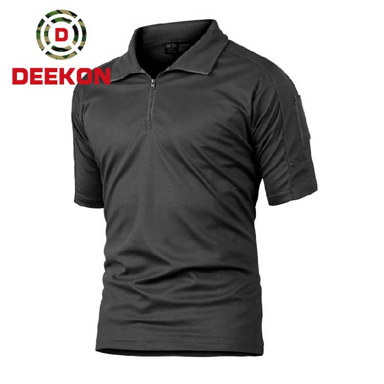 Military Tactical Black Polo Shirt