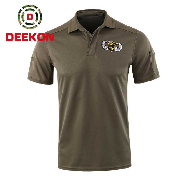 Soft Brown Combat Polo Shirt Clothing