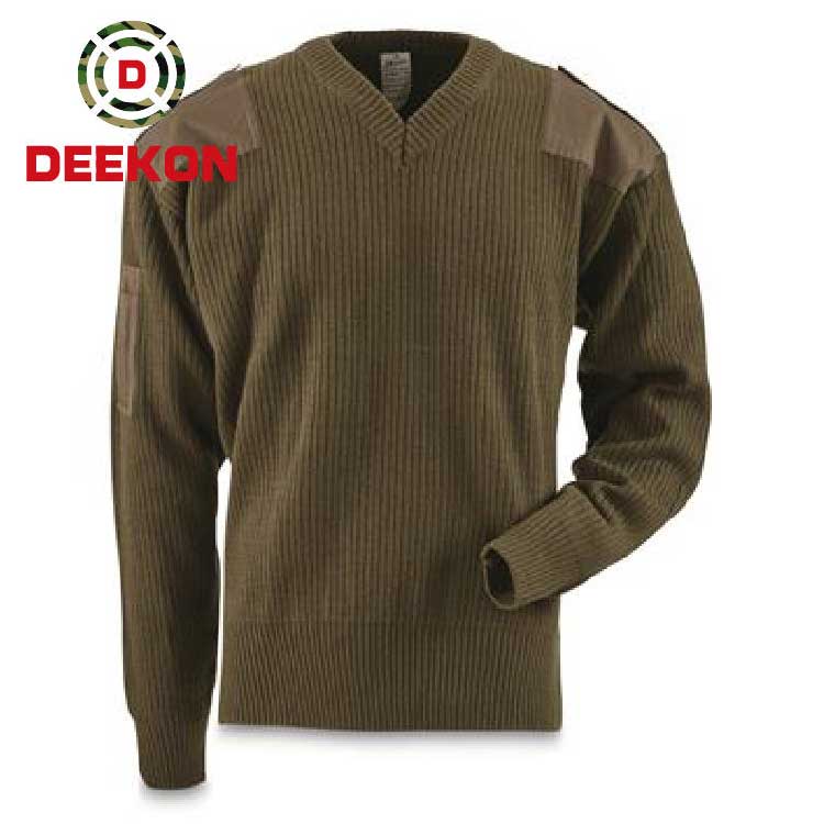 Good Quality Army Winter Use Brown Sweater