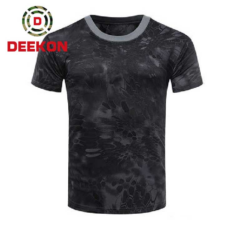 100% Polyester Camo Tactical T-shirt